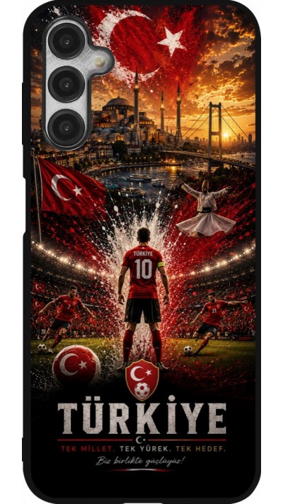 Samsung Galaxy A14 5G Case Hülle - Silikon schwarz Fussball Türkei splash 2026