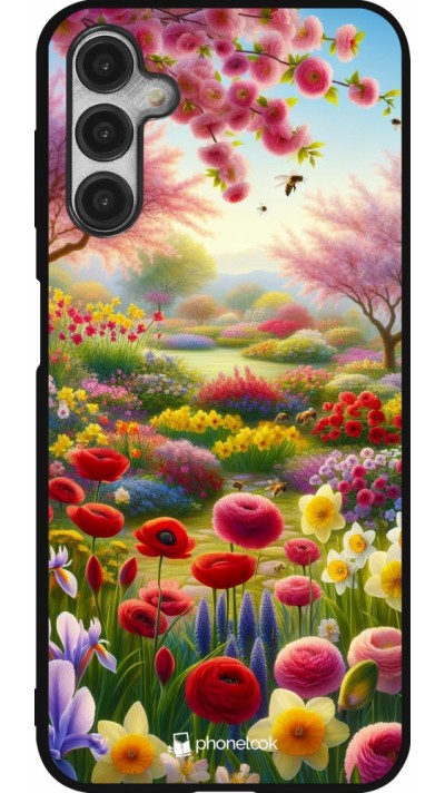 Coque Samsung Galaxy A14 5G - Silicone rigide noir Spring 25 Bouquet printemps