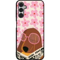 Samsung Galaxy A14 5G Case Hülle - Silikon schwarz Dog with newspaper 2026