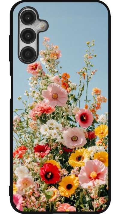 Samsung Galaxy A14 5G Case Hülle - Silikon schwarz Spring flowers 2026