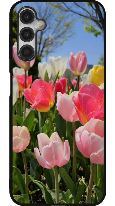 Samsung Galaxy A14 5G Case Hülle - Silikon schwarz Tulips 2026