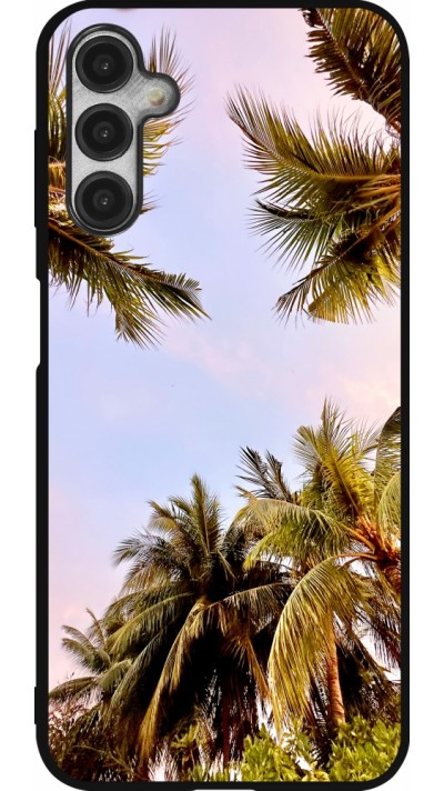 Samsung Galaxy A14 5G Case Hülle - Silikon schwarz Summer 2023 palm tree vibe