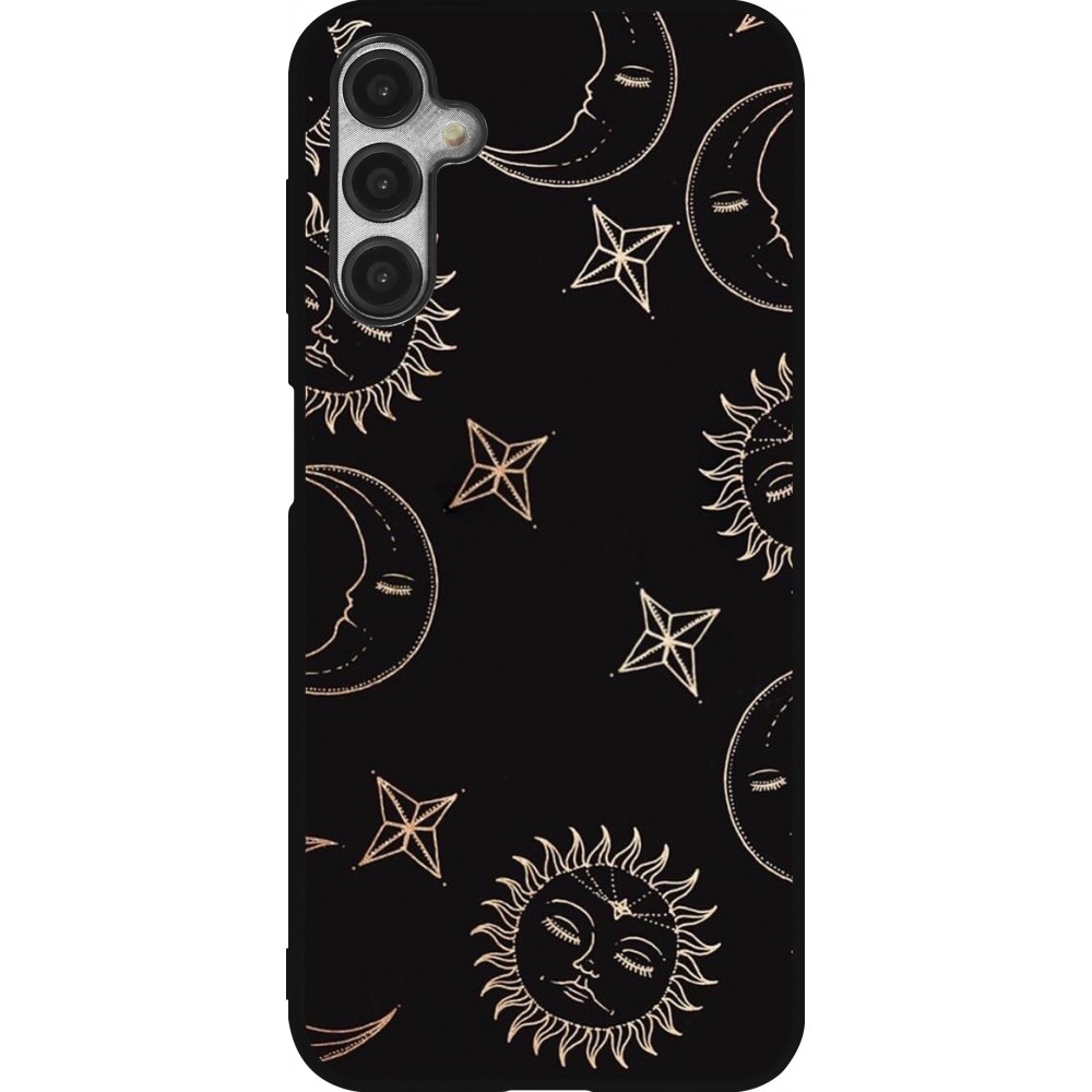 Samsung Galaxy A14 5G Case Hülle - Silikon schwarz Suns and Moons
