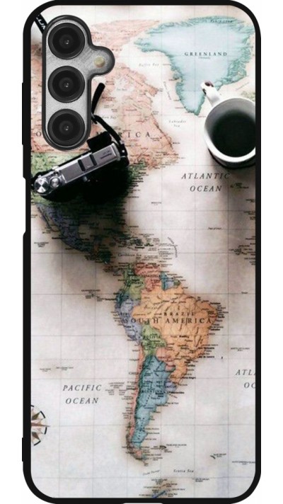 Coque Samsung Galaxy A14 5G - Silicone rigide noir Travel 01