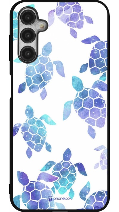 Samsung Galaxy A14 5G Case Hülle - Silikon schwarz Turtles pattern watercolor