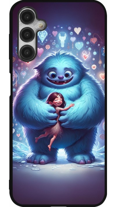 Samsung Galaxy A14 5G Case Hülle - Silikon schwarz Valentin 2024 Flauschige Liebe