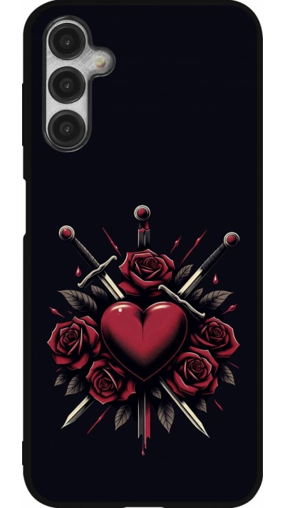 Samsung Galaxy A14 5G Case Hülle - Silikon schwarz Valentine 2024 gothic love