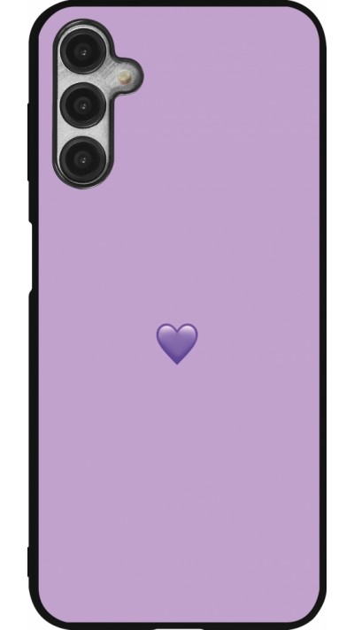 Samsung Galaxy A14 5G Case Hülle - Silikon schwarz Valentine 2023 purpule single heart