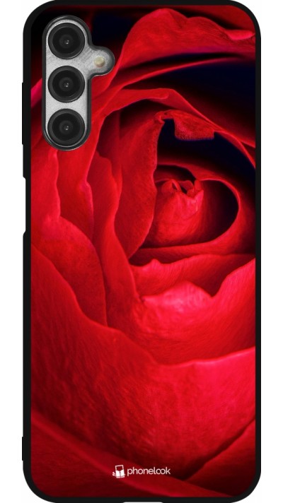 Samsung Galaxy A14 5G Case Hülle - Silikon schwarz Valentine 2022 Rose