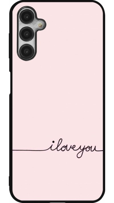 Samsung Galaxy A14 5G Case Hülle - Silikon schwarz Valentine 2023 i love you writing