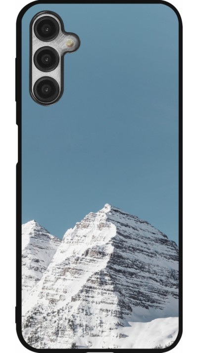 Samsung Galaxy A14 5G Case Hülle - Silikon schwarz Winter 22 blue sky mountain