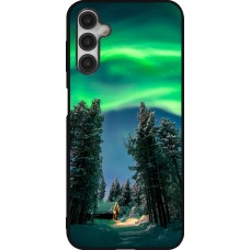 Samsung Galaxy A14 5G Case Hülle - Silikon schwarz Winter 22 Northern Lights