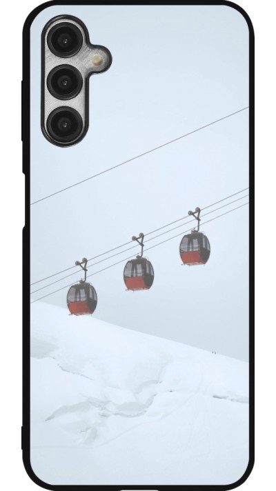 Samsung Galaxy A14 5G Case Hülle - Silikon schwarz Winter 22 ski lift
