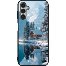 Samsung Galaxy A14 5G Case Hülle - Silikon schwarz Winter 25 Winter house forest day