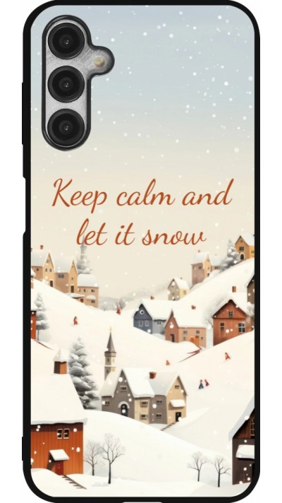 Samsung Galaxy A14 5G Case Hülle - Silikon schwarz Winter 25 Winter Keep calm and let it snow