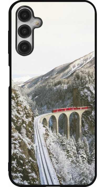 Samsung Galaxy A14 5G Case Hülle - Silikon schwarz Winter 25 Winter polar express