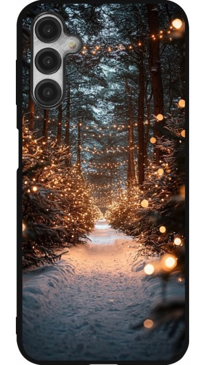 Samsung Galaxy A14 5G Case Hülle - Silikon schwarz Winter 25 Winter snowy road