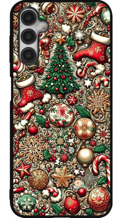 Samsung Galaxy A14 5G Case Hülle - Silikon schwarz Weihnachten 2023 Mikromuster