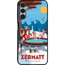 Samsung Galaxy A14 5G Case Hülle - Silikon schwarz Zermatt Mountain Jacuzzi