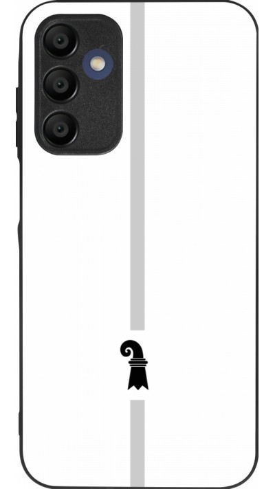 Coque Samsung Galaxy A15 - Silicone rigide noir Canton BS blanc