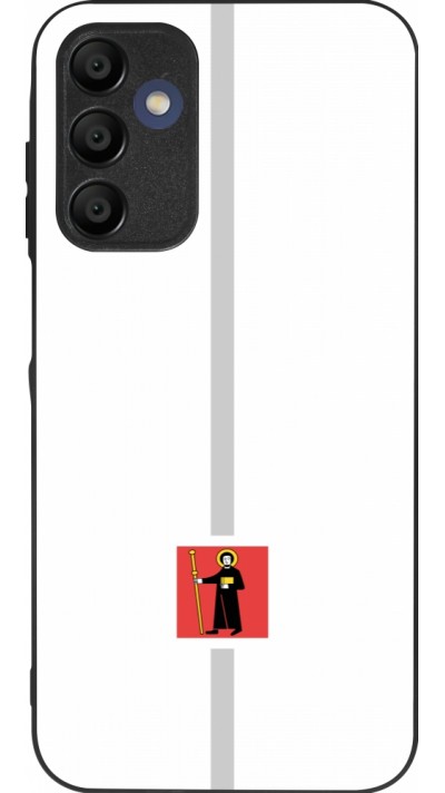 Coque Samsung Galaxy A15 - Silicone rigide noir Canton GL blanc