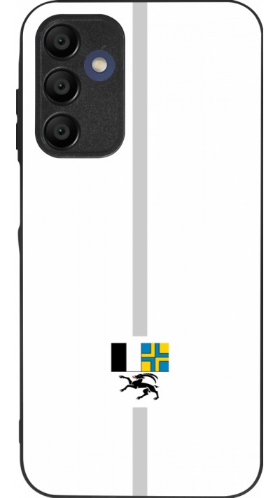 Coque Samsung Galaxy A15 - Silicone rigide noir Canton GR blanc