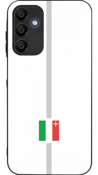 Coque Samsung Galaxy A15 - Silicone rigide noir Canton NE blanc