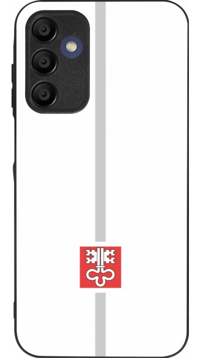 Coque Samsung Galaxy A15 - Silicone rigide noir Canton NW blanc