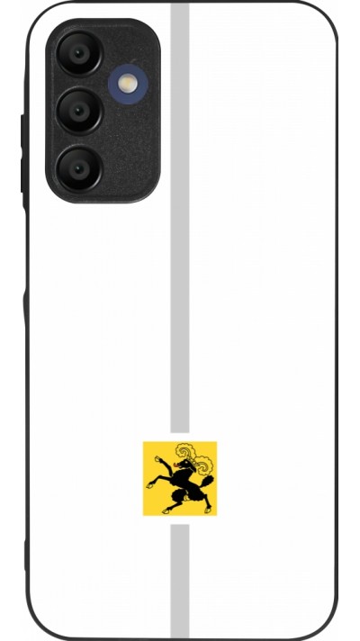 Coque Samsung Galaxy A15 - Silicone rigide noir Canton SH blanc