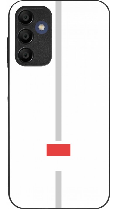 Coque Samsung Galaxy A15 - Silicone rigide noir Canton SO blanc
