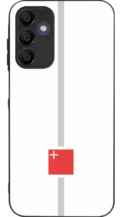 Coque Samsung Galaxy A15 - Silicone rigide noir Canton SZ blanc