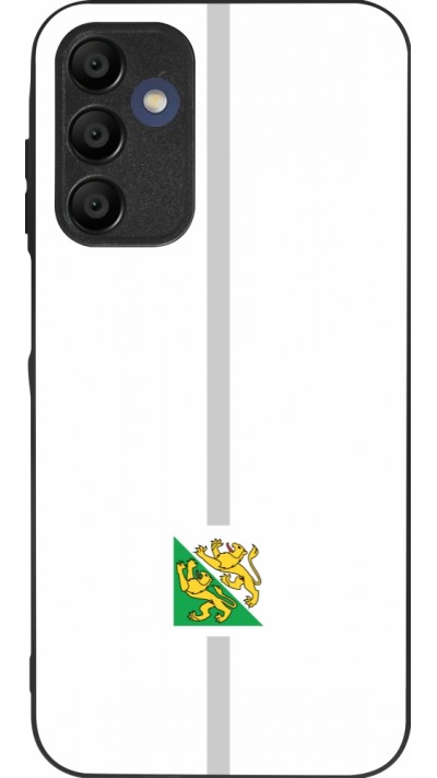Coque Samsung Galaxy A15 - Silicone rigide noir Canton TG blanc