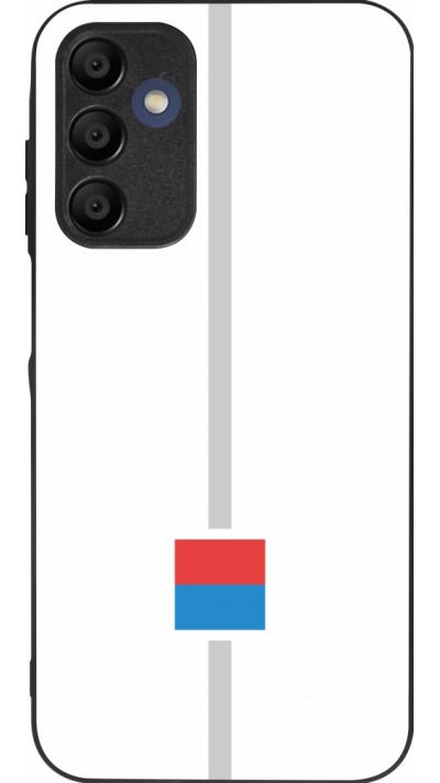 Coque Samsung Galaxy A15 - Silicone rigide noir Canton TI blanc