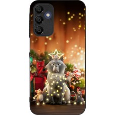 Samsung Galaxy A15 Case Hülle - Silikon schwarz Christmas 25 Xmas Cat