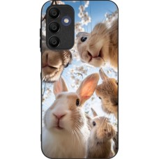 Samsung Galaxy A15 Case Hülle - Silikon schwarz Easter 2026 Rabbits