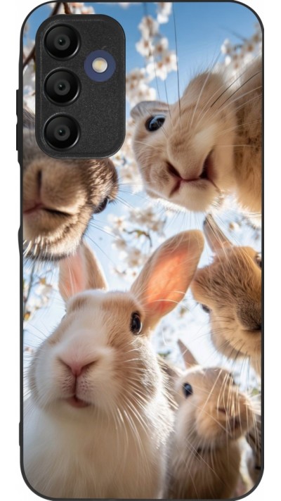 Samsung Galaxy A15 Case Hülle - Silikon schwarz Easter 2026 Rabbits