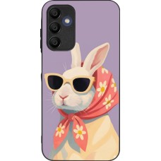 Samsung Galaxy A15 Case Hülle - Silikon schwarz Easter 2026 Rabbit with scarf