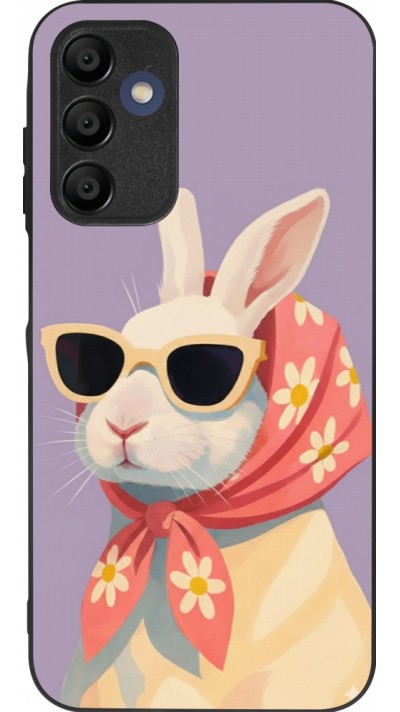 Samsung Galaxy A15 Case Hülle - Silikon schwarz Easter 2026 Rabbit with scarf