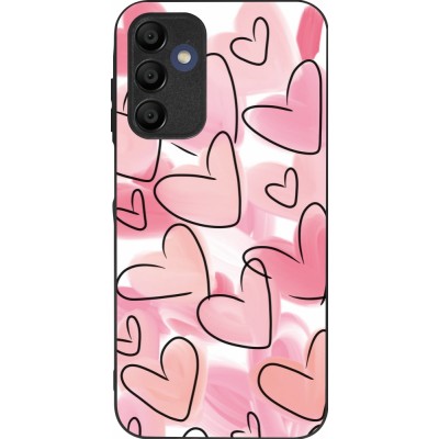 Samsung Galaxy A15 Case Hülle - Silikon schwarz Easter 2023 pink hearts