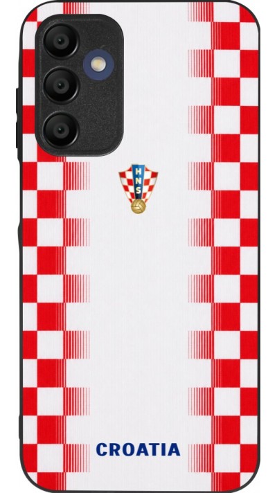 Samsung Galaxy A15 Case Hülle - Silikon schwarz Kroatien 2026 personalisierbares Fussballtrikot