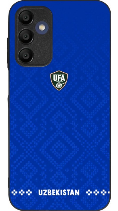 Samsung Galaxy A15 Case Hülle - Silikon schwarz Usbekistan 2026 personalisierbares Fussballtrikot
