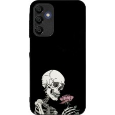 Samsung Galaxy A15 Case Hülle - Silikon schwarz Halloween 2023 rose and skeleton