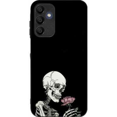 Samsung Galaxy A15 Case Hülle - Silikon schwarz Halloween 2023 rose and skeleton