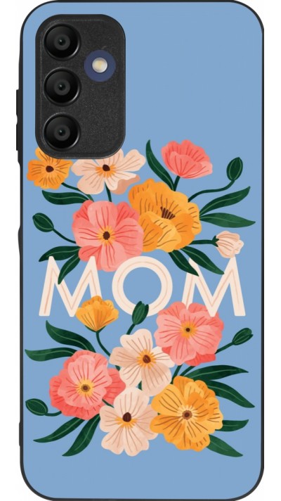 Coque Samsung Galaxy A15 - Silicone rigide noir Mom 2026 Flowers