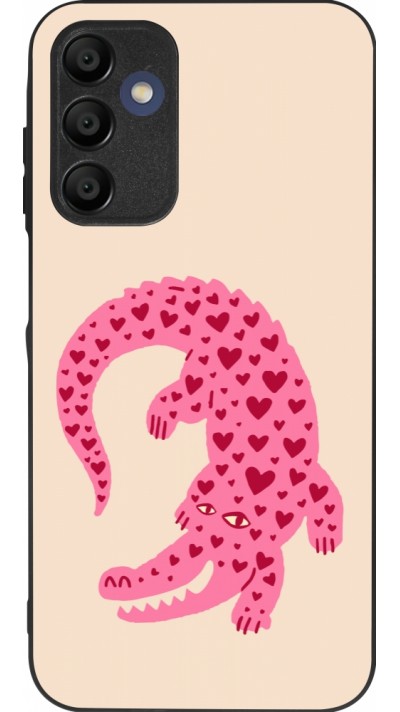 Samsung Galaxy A15 Case Hülle - Silikon schwarz Pink crocodile 2026