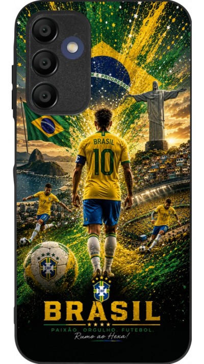 Samsung Galaxy A15 Case Hülle - Silikon schwarz Fussball Brasilien splash 2026