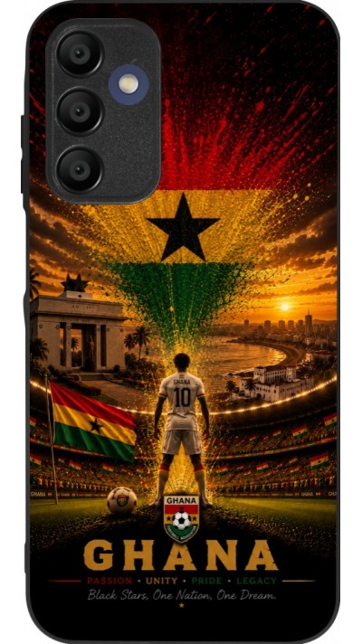 Samsung Galaxy A15 Case Hülle - Silikon schwarz Fussball Ghana splash 2026
