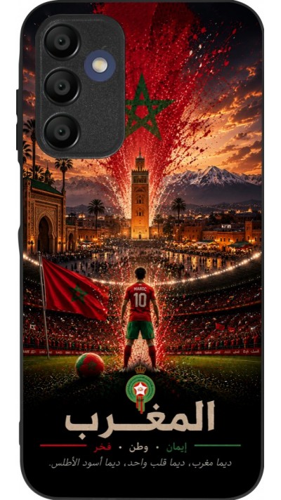 Samsung Galaxy A15 Case Hülle - Silikon schwarz Fussball Marokko splash 2026