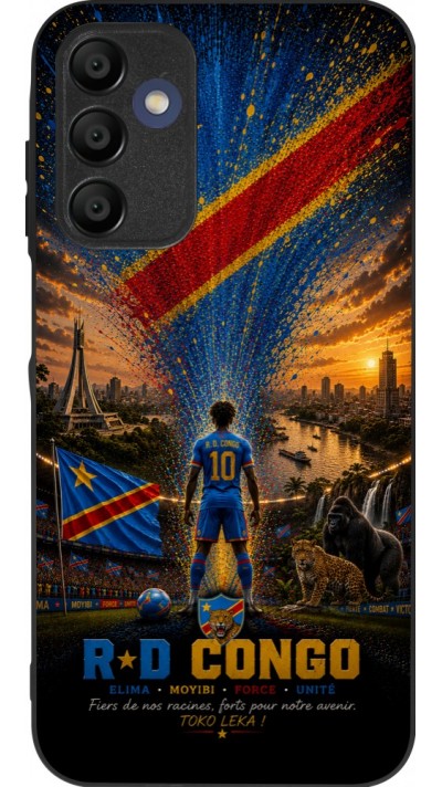 Samsung Galaxy A15 Case Hülle - Silikon schwarz Fussball Demokratische Republik Kongo splash 2026