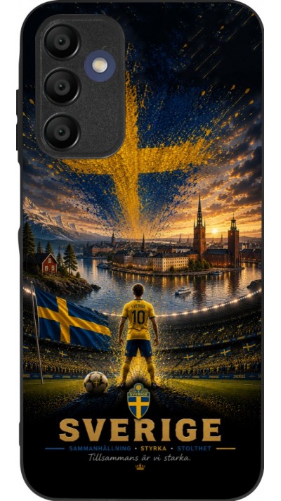 Samsung Galaxy A15 Case Hülle - Silikon schwarz Fussball Schweden splash 2026
